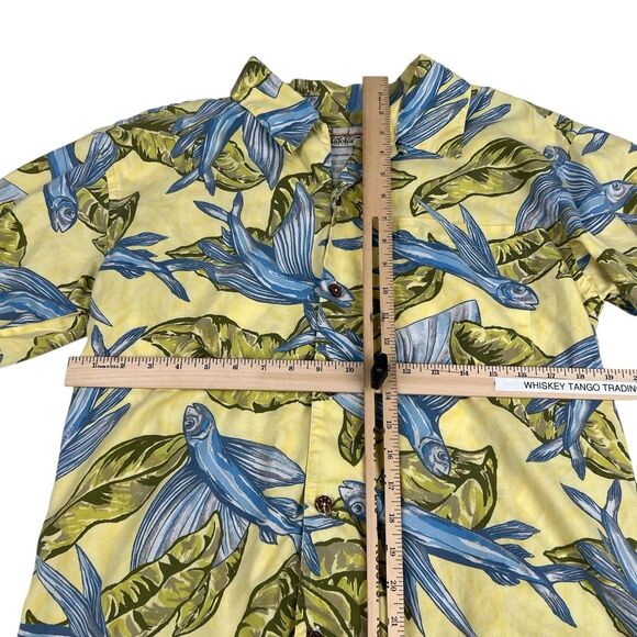 Patagonia Pataloha Men's Limited Hawaiian Fish Blue Yellow Print Shirt Medium - Picture 4 of 11